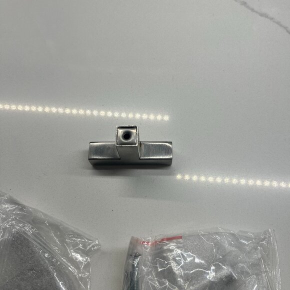 Modern Silver Cabinet Knobs with Screws Set of Four New in Package - Picture 2 of 2